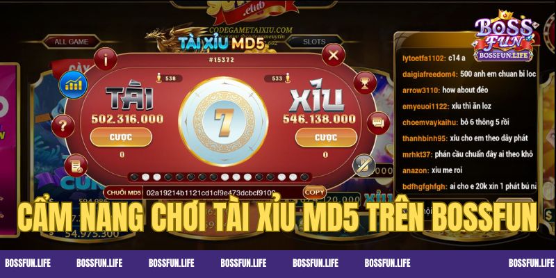 Cẩm nang để áp dụng vào cách cược game tài xỉu MD5 trên Bossfun